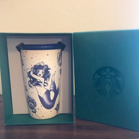 *Rare Starbucks Siren Tattoo Ceramic Tumbler